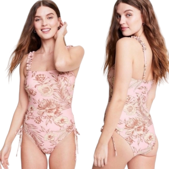 Aquabendita X Target Pink Floral One Piece Swimsuit women's size XXL NWT - Picture 1 of 3